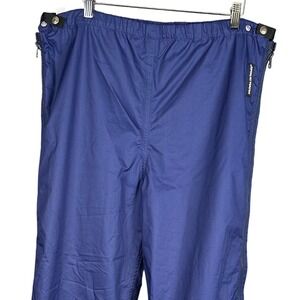 Sierra Designs Mens Large Full Zip Rain Pants Navy Blue Outdoor Hiking Shell L